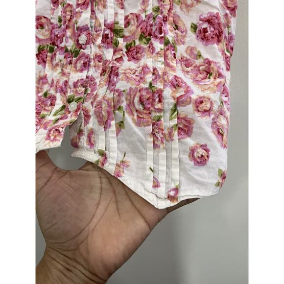 Y2K Victorian Inspired Renaissance Floral Top XL Peasant Romantic Fairy Cottage - Picture 4 of 10